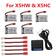 Limskey 800mAh 3.7V 25c lipo Battery + (5-in-1) Charger for SYMA X5 X5S X5C X5HW X5HC RC Drone Quadcopter Spare Battery Parts #1
