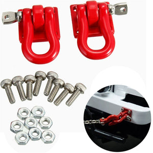 1 Pair 1:10 RC Crawler Accessories Red Trailer Hook Scale Accessory For RC Crawler SCX-10 Truck Climbing Car Truck Trailer Hook