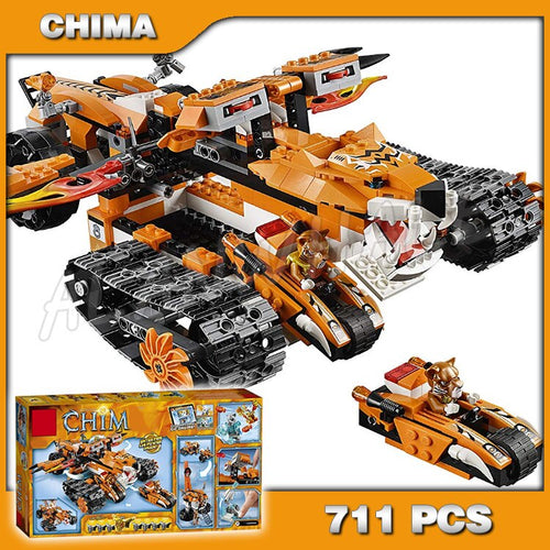 711pcs Tiger's Mobile Command amazing Walking Tank 10357 Model Building Blocks Assemble Toys Gifts For Boys Compatible with Lego