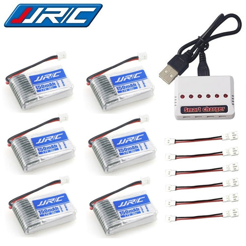 Original JJRC H20 battery 3.7V 150mAh For JJRC H20 Syma S8 M67 U839 RC Quadcopter Parts 3.7V Lipo Battery and Charger (6 IN 1)