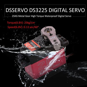 1PCS DS3225 Update servo 25 KG High Torque Waterproof Digital Servo for RC Traxxas HSP baja Car Boat Helicopter Airplane Part