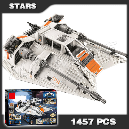 1457pcs Space Wars Snow Speeder Battle Ship Games Pilot Rebel 05084 Model Building Blocks Kids Bricks Compatible with Lego