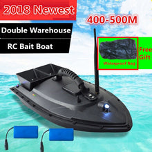 Free Bag Auto RC Remote Control Fishing Bait Boat Toy 500M Waterproof grass Twin-Bucket Roll RC Dipping boat With Night Light