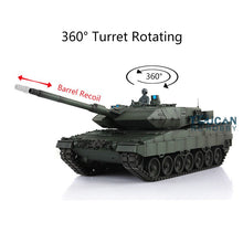 Henglong 1/16 Green 6.0 version infrared combat Leopard2A6 RC Tank 3889 Barrel Recoil Metal Track Rubber TH12771