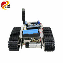 Mini T100 Handle/Bluetooth/WiFi RC Control Robot Tank Chassis Car Kit for Arduino with UNO R3, 4 Road Motor Driver Board, WiFi