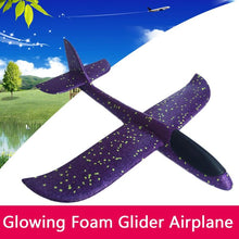 48cm Whole Glowing Foam Glider RC Airplane Hand Throw Airplane Outdoor Launch Glider Flexible Avion Kid Gift Free Fly Aeromodelo