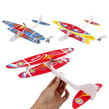 DIY Foam Rubber bands biplane Inertial Glider Aircraft Illuminate LED light rc biplane model toy biplane airplane usb charging