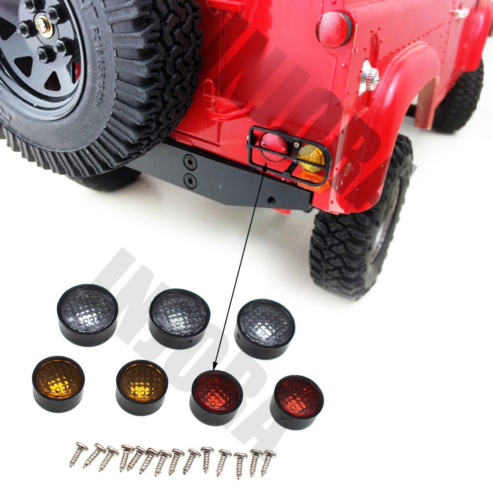 INJORA 7Pcs RC Car Taillight Light Cover for 1:10 RC Crawler D90 Body Shell