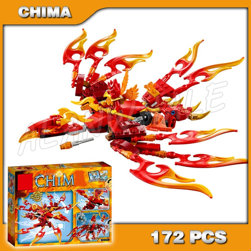 172pcs Flinxs Ultimate Phoenix Fire Elements Figure 10351 Toys For Children assembling Building Blocks Sets Compatible with Lego
