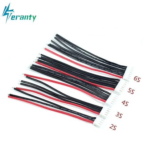 Lipo Battery Wiring RC Lipo Battery Balance Charger 1s 2s 3s 4s 5s 6s 22AWG Cable For IMAX B3 B6 B6AC 10CM 100MM 1pcs