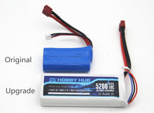 1PCS Hobby Hub RC Lipo Battery 2s 7.4V 5200mAh 10C Max 60C For Wltoys 12428 12423 upgrade Battery parts For RC Car Lipo