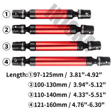 INJORA 1PCS Black Red Metal Drive Shaft for 1/10 RC Crawler Car Traxxas TRX4 Axial SCX10 90046 D90 TF2 RC Car Part