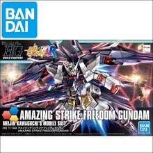Original Gundam Model HG 1/144 AMAZING STRIKE FREEDOM GUNDAM BUILD DIVERS Unchained Mobile Suit Kids Toys