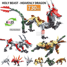 Animal transform Dragon Chinese zodiac signs assembled building block bricks Compatible Legoed kids kits toys Children gift