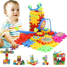 81Pcs Electric Gears 3D Building Blocks Kits DIY Free Assembly Educational Baby Plastic Gear Toys For Children's Birthday Gifts