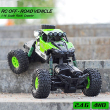 GizmoVine RC Off-road Vehicle 1/16 Remote Control Car Rechargeable Monster Truck Scale 2.4GHz Wireless RC Car Toys For Baby kids