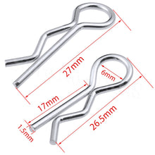 50pcs Large RC Body 1/8 Clips Pins Metal For Truck Buggy 1:8 Shell Spare Parts Fit 1/5 Baja