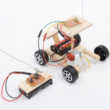 Wooden Physical Assembled Racing Model Kit Radio Knowledge Safe DIY Car Wireless Set Remote Control Gear Action Motor Principle