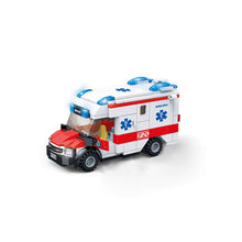 Block GUDI Legoings City Fire Station Ambulance Plane Car Building Blocks Bricks Kits Assembled Educational Toys For Children