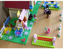 400pcs Friends Heartlake City Stables Mia Farm Horse 10163 Model Building Blocks Assemble Children Toys Compatible With LegoING