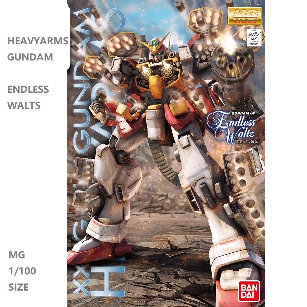 Japaness Original Gundam MG 1/100 Model Heavy Arms HeavyArms Gundam 00 Mobile Suit Kids Toys With Holder