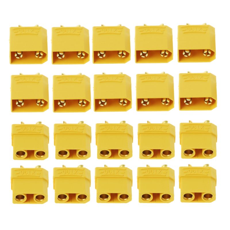 Free shipping 10 Pairs Female Male XT90 Banana Bullet Connector Plug For RC LiPo Battery Gold Plated Banana Plug