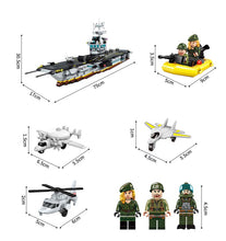 Enlighten Building Block Military Battle Sea Force USS Enterprise 3 Figures 1007pcs Educational Bricks Toy Boy Gift