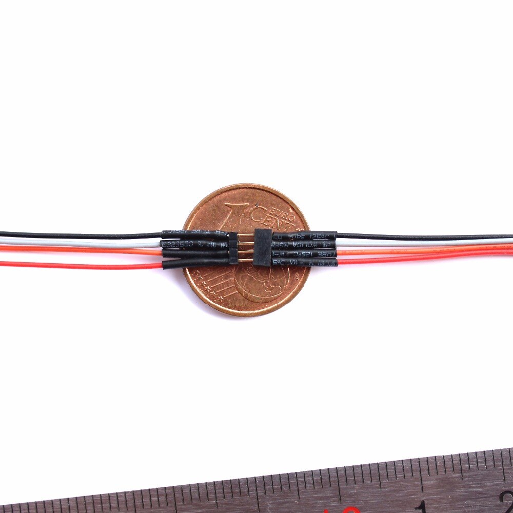 4-Pin Micro Connector with Pin Pitch 1.0mm micro quick plug wired connector for decoder connection/LaisDcc Brand