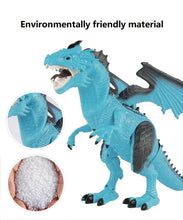 Infrared RC Dinosaur Toys Remote Control Dragon Shaking Head Light Up Eyes Walking Spray Dino Christmas Gift Toys For Chi