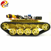 DOIT TS100 IR Control Shock Absorption Crawler Tracked Robot Tank Chassis with Obstacle Avoidance for Robot Education by Phone