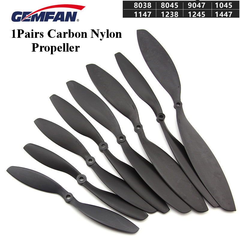1Pair Gemfan Carbon Nylon CW/CCW Propeller Blades Prop 8038 8045 9047 1038 1045 1050 1147 1238 1245 1447 for RC Drone Quadcopter