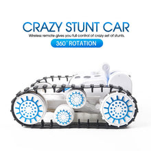 360° Rotation Double Sided Track Stunt Deformation Remote Control Tank Wired remote control LED Lighting and Music