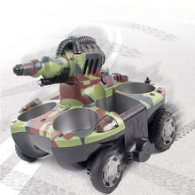 Amphibious Tank Four-Wheel Drive Remote Control Electric Bomb Water Spray Charging Remote Control Car for Boy