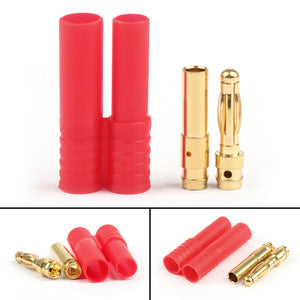 10pcs 2.0mm 3.5mm 4.0mm 5.0mm 5.5mm 6.0mm 6.5mm 8.0mm Banana Gold Bullet Connector Plug For Battery Connector Motor ESC RC Parts