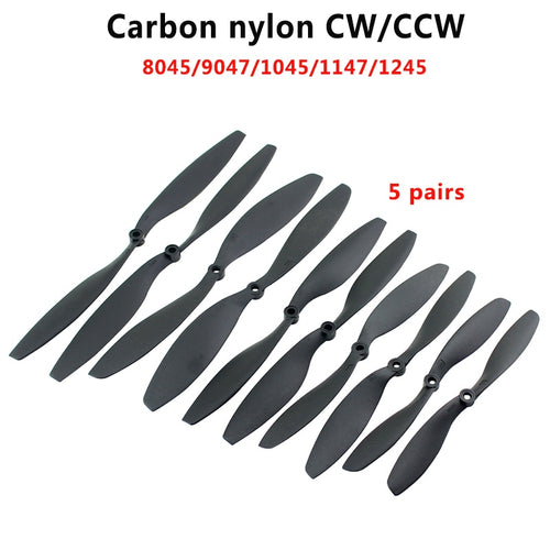 5Pairs 8045/9047/1045/1147/1245 Carbon Fiber Nylon Propeller CW/CCW Prop For RC Qudcopter UAV Drone VS APC Prop