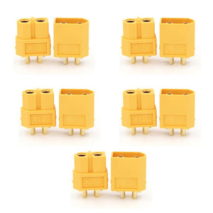 10PCS AMASS XT60 XT-60 XT60 Male Female Bullet Connectors Plugs Black Yellow For RC Lipo Battery 5Pairs Quadcopter Helicopter