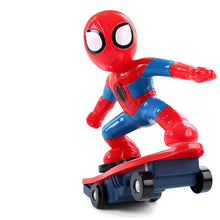 Never Fall Down RC Skateboard Spiderman Light Sound Toys Flash RC Toy for Kids RC Skateboard