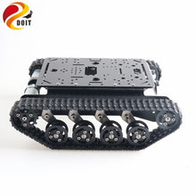 TS100 Shock Absorber Tank Car Aluminum Alloy Chassis Frame with Robotic Arm interface holes for Modification, DIY, Tank model