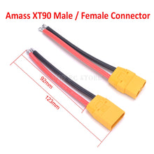 RC Battery Cable Amass XT90 XT 90 Connector Male Female Connector plug with 12AWG Silicone Wire 90mm