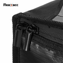 Realacc Fireproof Waterproof Lipo Battery Safety Bag 155*115*90mm For RC Models Multicopter Black W/ Luminous Handle