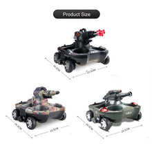 Army Amphibious RC Tank Toys Electronic Remote Control Vehicle for Children Gifts Air Soft BB Bullet Water Spraying Shoot Target