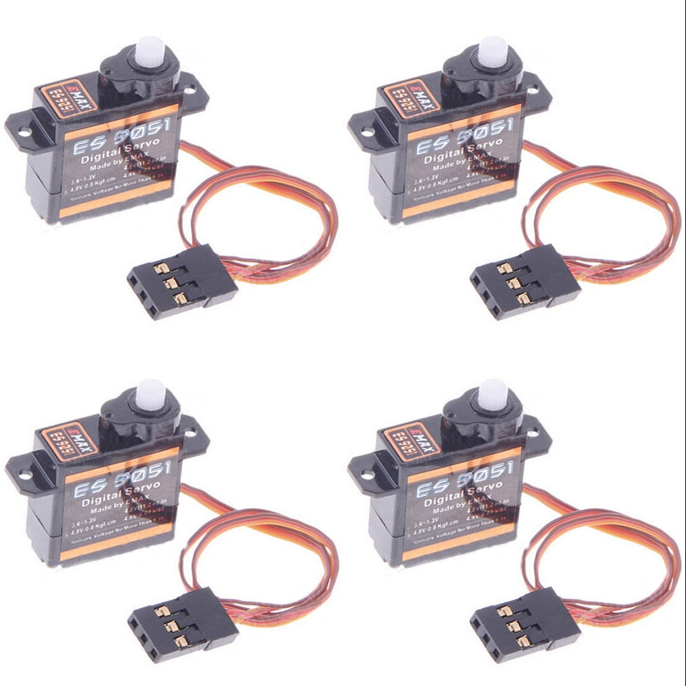 4pcs/lot EMAX ES9051 ES9251 4.1g/3.6g Digital Servo Plastic Gear 0.8kg Torque for 3D F3P Airplanes Wholesale Dropship