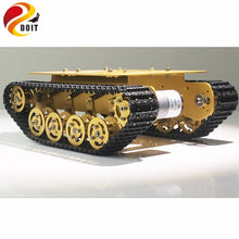 DOIT TS100 Metal Rc Robot Tank Car Chassis Shock Absorption Car With Suspension System Crawler Caterpillar for Arduino DIY Toy