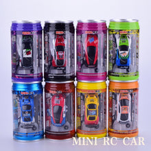HOT! Original 7 Colors Coke Can RC Car Radio Remote Control Car Micro Racing Car Toy 4pcs Road Blocks Kid's Toys Gifts