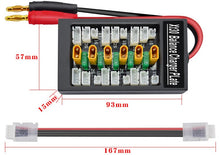 Lipo Charger Adaptor Board Plate 1S-3S XT30 Plug Parallel for 1S 2S 3S LiPo Batteries Compatible with 6pcs XT30 to JST Cable