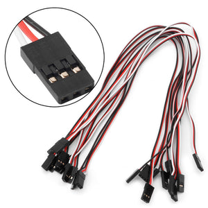10pcs 50mm-300mm Male To Male Quadcopter Extension Servo Lead Futaba JR Wire Cable RC
