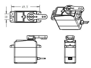 1X RC servo 25KG DS3225 core or coreless digital servo Waterproof servo full metal gear baja servo for baja cars and rc cars