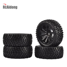 4PCS 1/10 RC Rally Car Grain Rubber Tires Off-road Tires and Wheels for Traxxas Tamiya HSP HPI Kyosho RC On Road Car