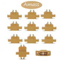 10pcs AMASS Connector Plug XT60E-M Mountable XT60 Male Plug Connector with Screw For RC Parts