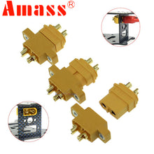 10pcs AMASS Connector Plug XT60E-M Mountable XT60 Male Plug Connector with Screw For RC Parts